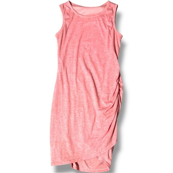 BTFBM Crewneck Rouched Side Pink Sleeveless Mini Dress - Picture 8 of 16